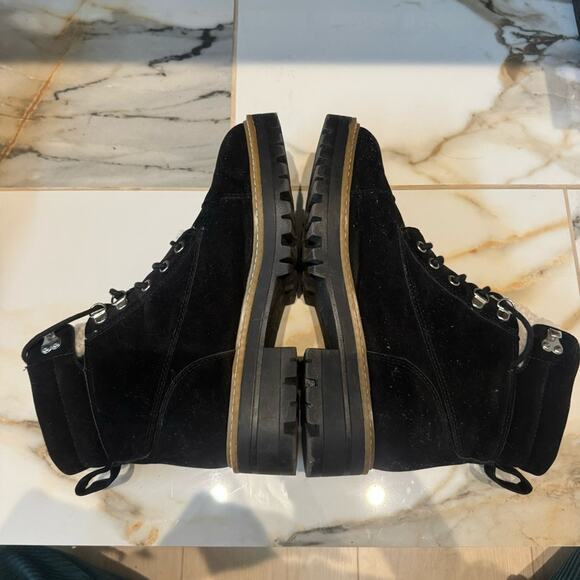 Time & Tru Women’s Black Lace Up Ankle Booties Size 9 - Picture 4 of 6